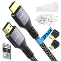 Cord, Short HD High 8K@60Hz 8K Certified 48Gbps 2.1 Braided Cable eARC 4K@120Hz Pack) 2 Speed (2 Feet Ultra HDMI HDR