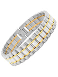Mens Stainless Two-Tone Watch Bracelet Link Steel
