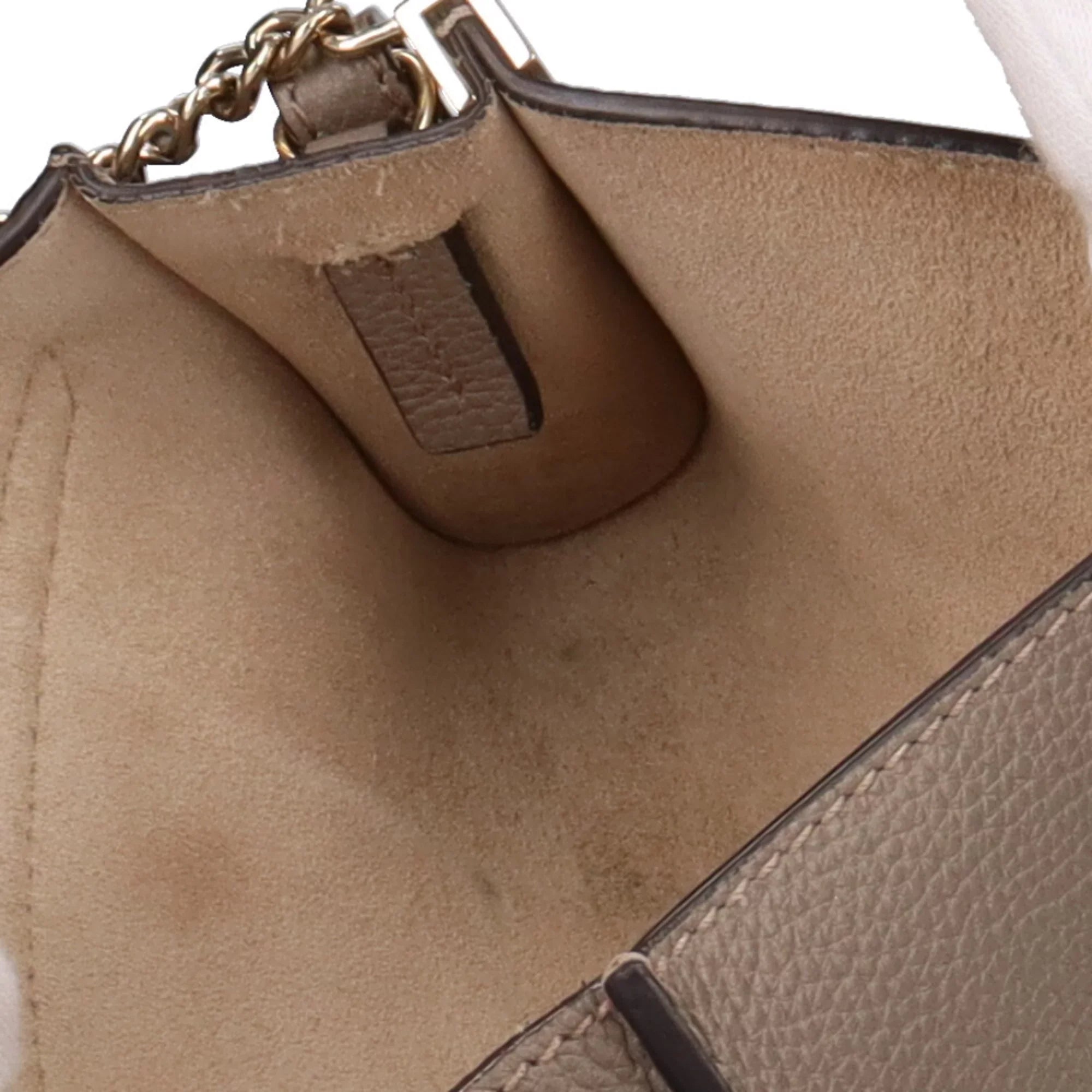 Chloé (Fair) gray leather Chloe bag Pre-Owned shoulder Faye ladies