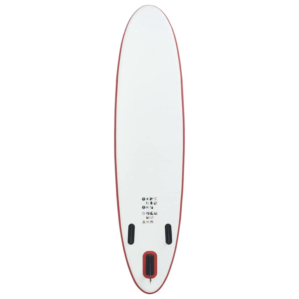 Up Striking - Surfboard White Inflatable Board Red Stand An and Paddle in Set
