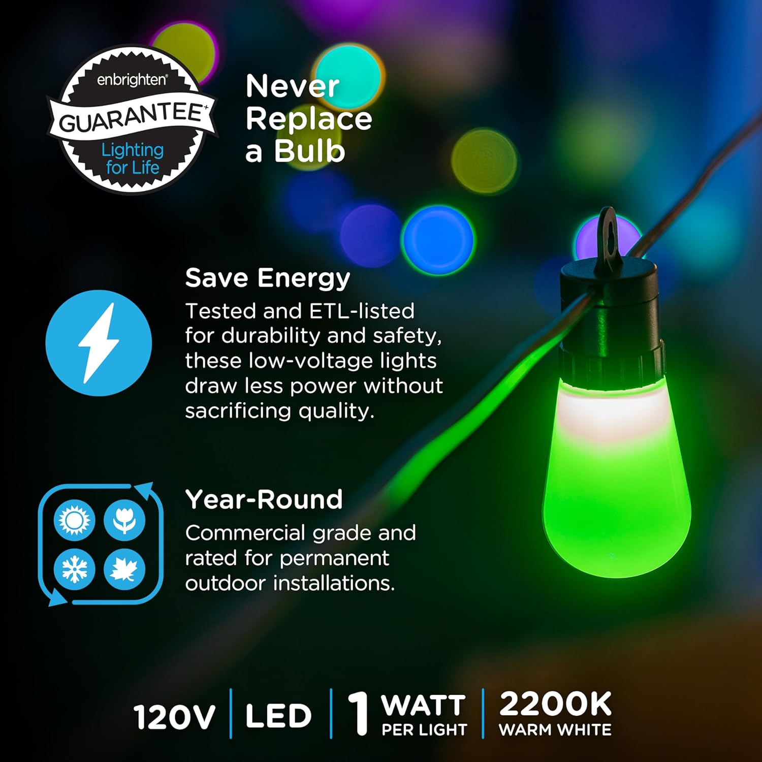 String 96 Lights, Customizable, 79617 Dimmable Wi-Fi Outdoor RGB Lights, Changing App Lightweight 30 Smart Lights, Control, MINGFENG Color Weatherproof, String Patio ft, LED