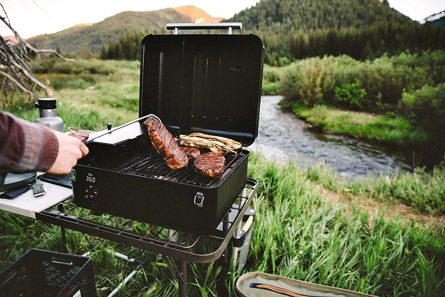 Smoker Wood Pellet Grills Portable Tabletop YANPO Ranger Grill and Electric
