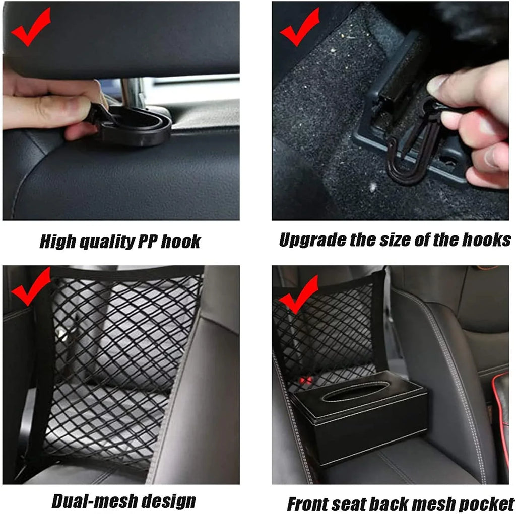 Baby Driving with & Storage Car -Easy Net Install, Car Universal Mesh for Safety Cars, Pet with Organizer Pets DYKESON Auto Barrier Dog for Bag SUVs Safely Children Stretchable Barrier Divider