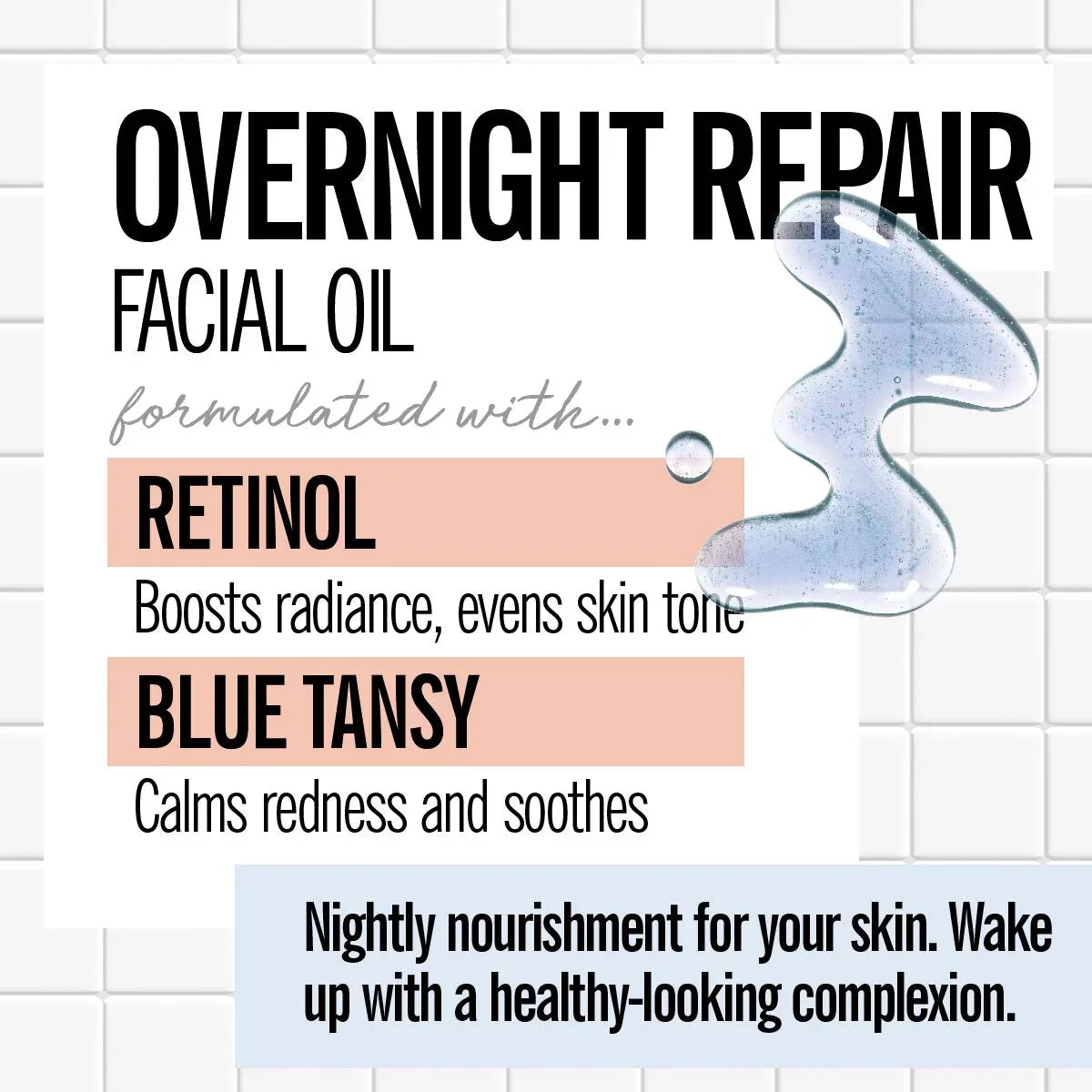 Calm Vegan(1.83 Labs Repair oz) and Retinol Tansy Even - - Oil Blue Redness Skintone, Free, Valjean Helps Overnight and Facial Soothe to Cruelty
