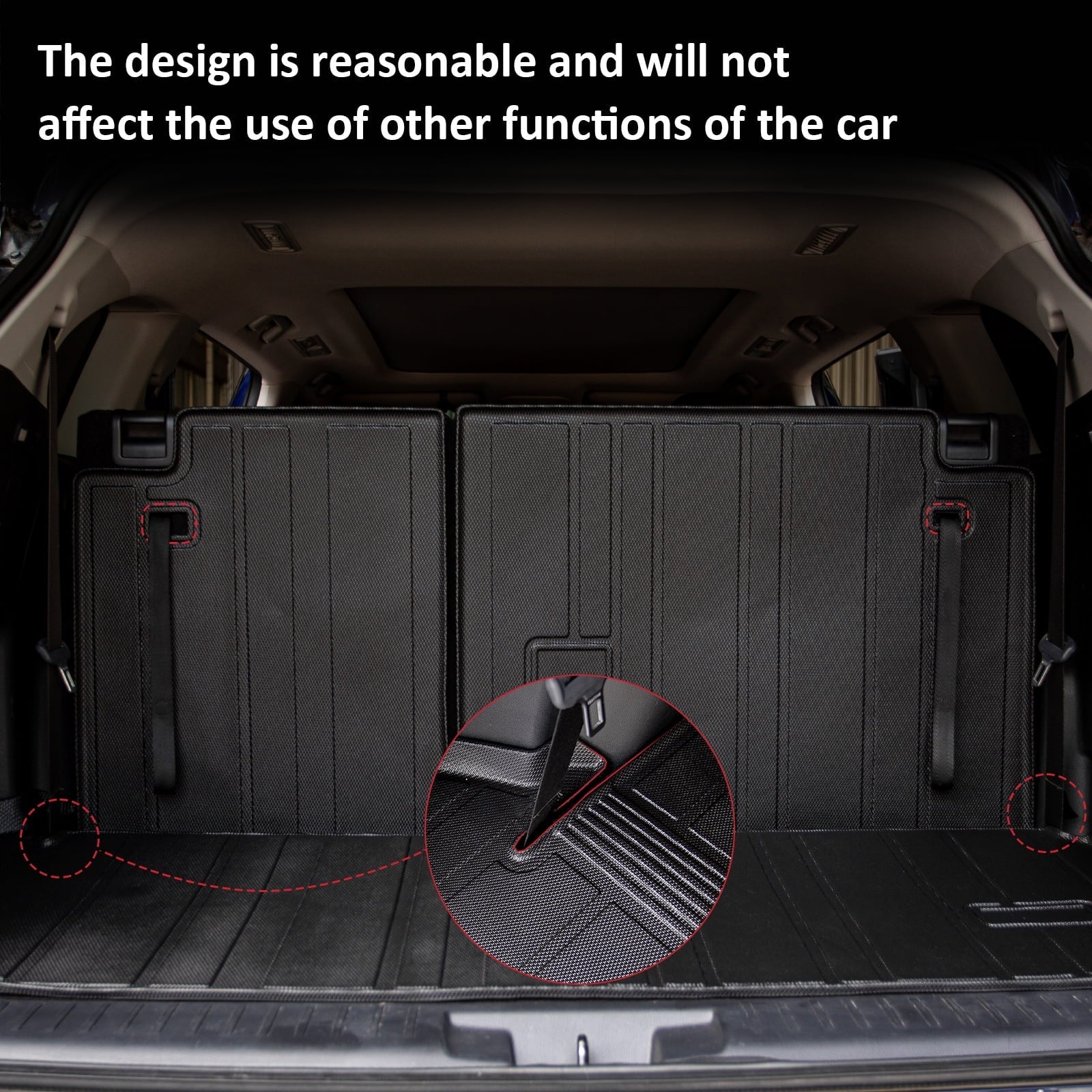 Toyota Trunk Mats Liner Backrest Highlander 2020-2024 Mat Car Cargo Highlander Fit Accessories with