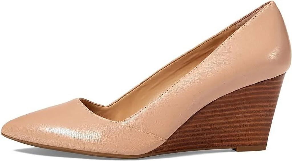 Toe Frankie Wedge US Womens Sarto Ballet M Leather, 11 Beige Pointed Pump Franco