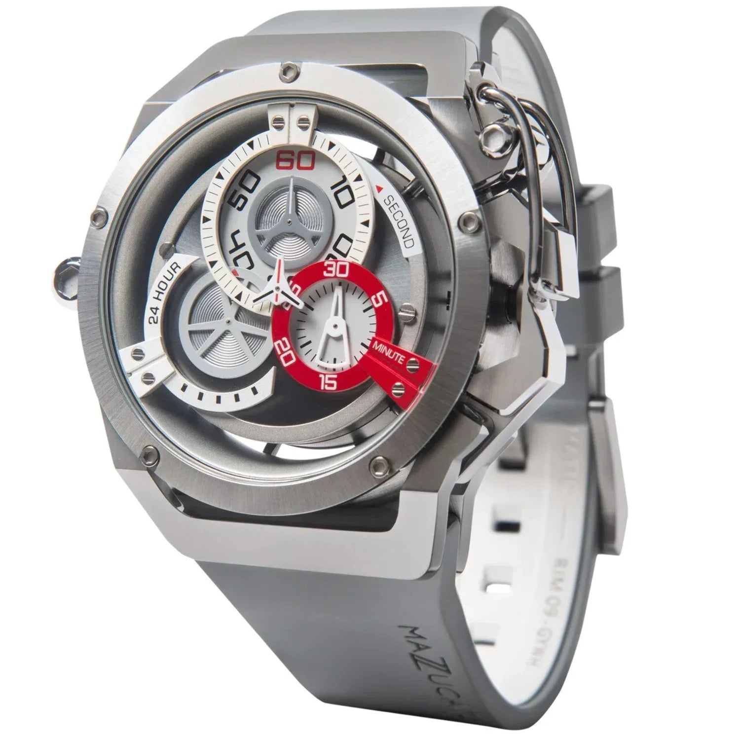 Automatic Watch Rim Men Sport Color - for Mazzucato Adult Chronograph Multi Dial Twin White Reversible