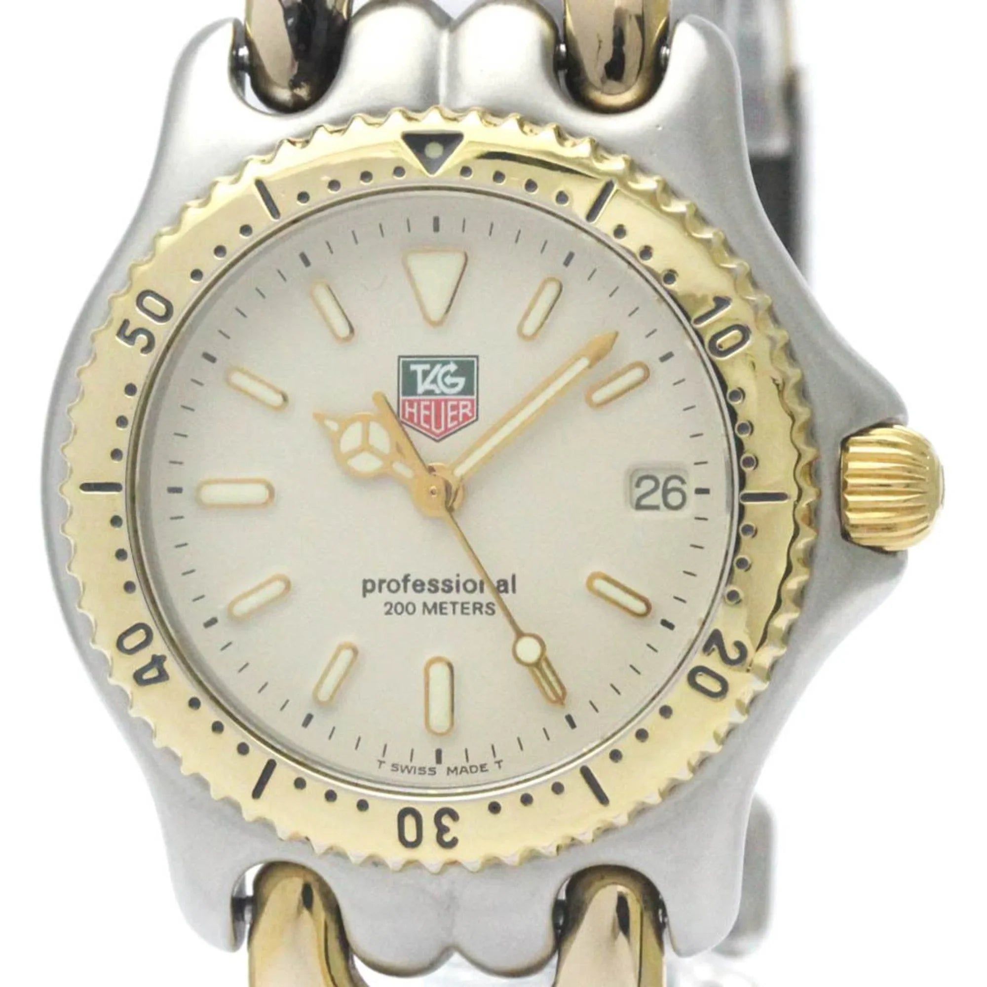 Mid Plated BF568511 Steel Watch TAG 200M Pre-Owned (Good) Polished HEUER Size Gold S95.713 Sel