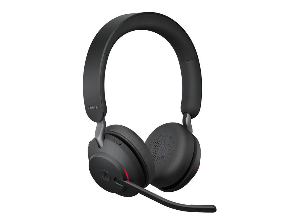 Circumaural Charging 65 Evolve2 Teams Jabra USB-C - MS Headset USB-C with Stereo Stand Connector Black -