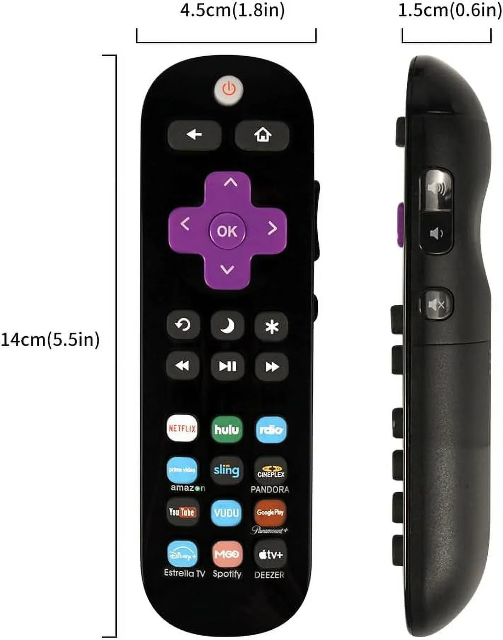 2 Remote Pack Universal Replace TCL TV/Sharp TV/Westinghouse for Applicable TV/ of Roku TV/Hisense TV/Onn