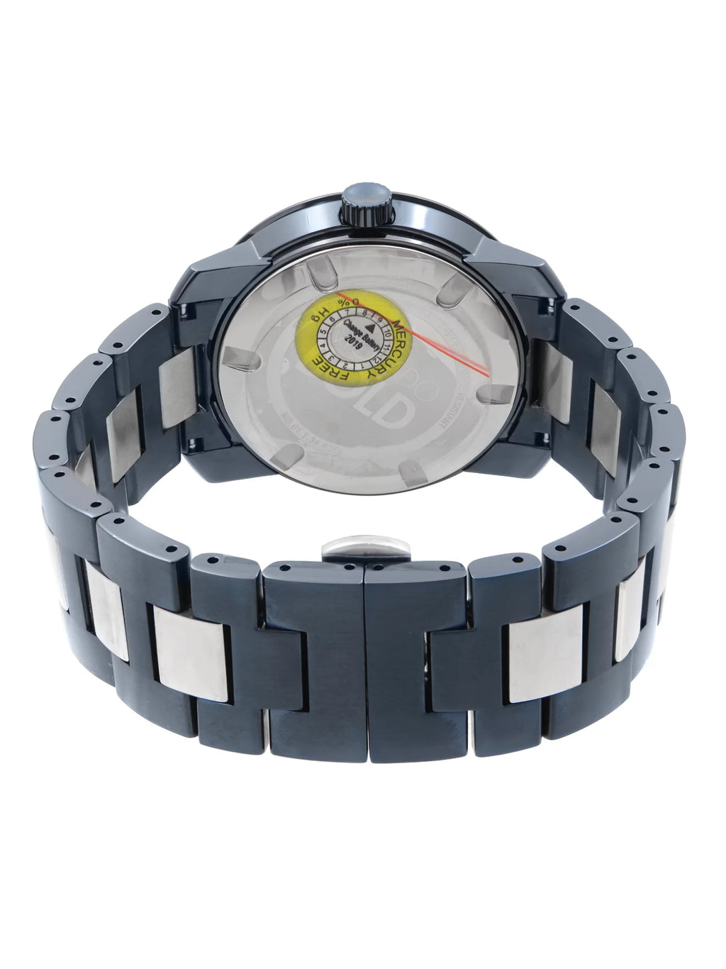 Steel Plated Movado Blue Quartz Bold Ion 3600422 Stainless Watch 42.5mm Mens