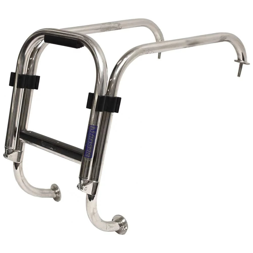 Boarding Folding 49503 Ladder Basscat Steel Boat | Polished Stainless 2-Step