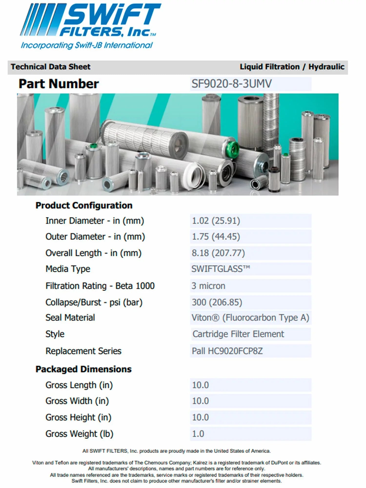 Micron TAISEI Microglass Cartridge for 3 P-F-TM-3-3C Filter Construction Direct Interchange Element KOGYO