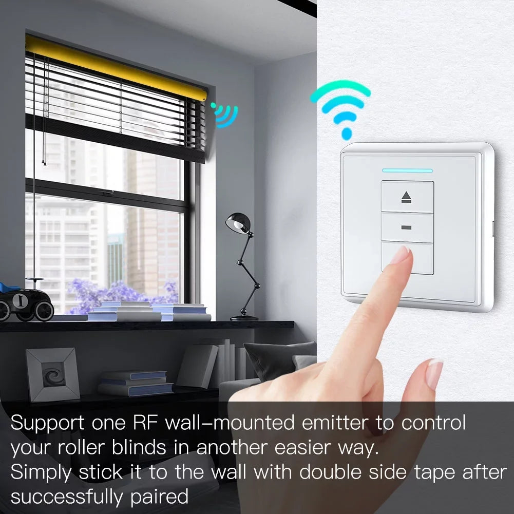 Home Control Control Receiver Powered Voice Smart Remote Automatic Blinds Tubular Remote Tube Roller with 25mm App Lepmerk RF433 Motor 38mm Built-in Smart Control Battery Wireless for