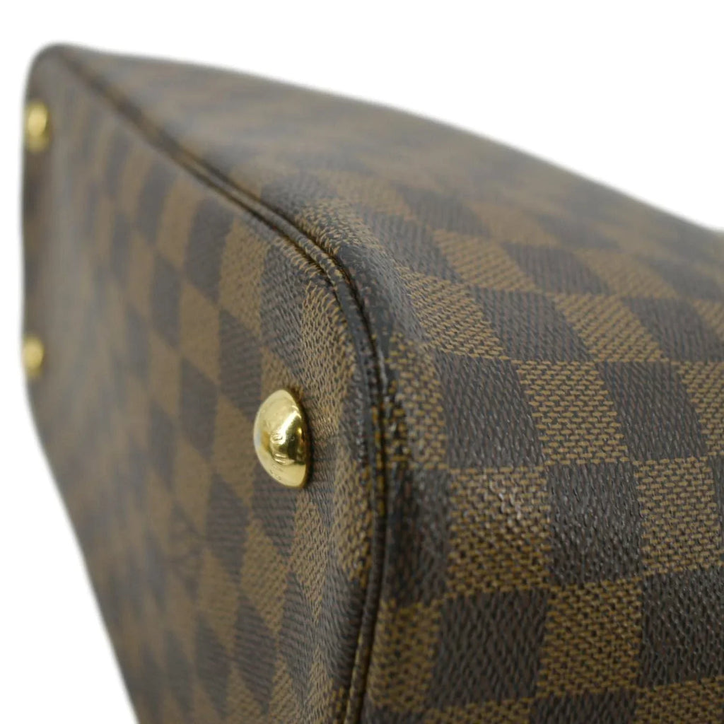 Brown Ebene VUITTON Pre-owned Tote LOUIS Belmont Damier Bag