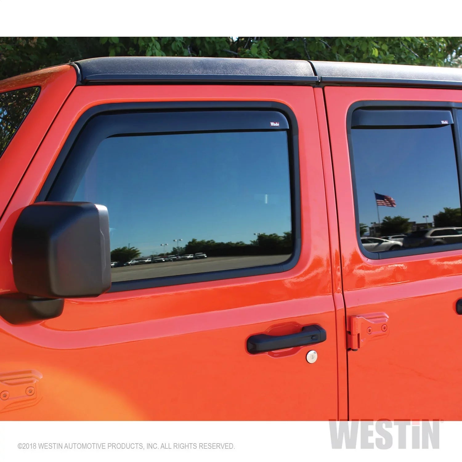 (JL) SPORT, Wind 2018-2019 Fits Wrangler WRANGLER UNLIMITED Deflector 2021 72-51499 JEEP SAHARA WRANGLER 18-23 UNLIMITED JEEP Westin In-Channel Fits select: