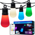 String 96 Lights, Customizable, 79617 Dimmable Wi-Fi Outdoor RGB Lights, Changing App Lightweight 30 Smart Lights, Control, MINGFENG Color Weatherproof, String Patio ft, LED