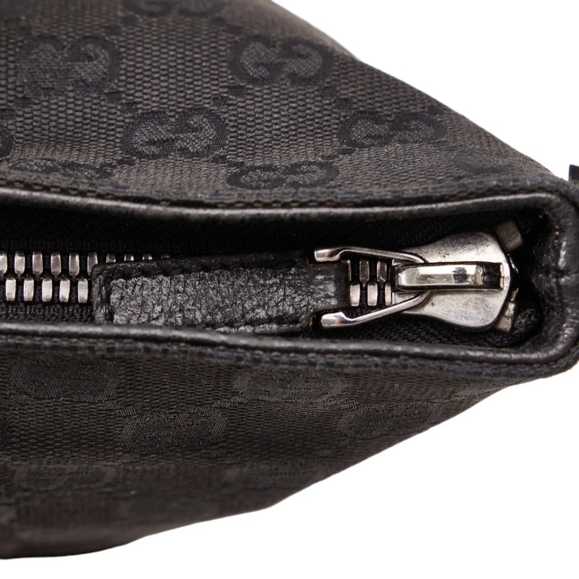 bag 122797 Pre-Owned Gucci leather (Good) GG tote black ladies handbag GUCCI canvas