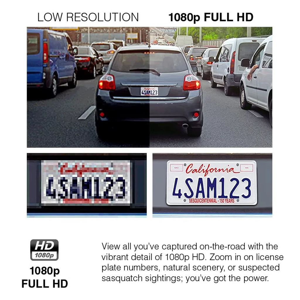 Mount Inch Full and HD Panoramic Recording, with Degree CL-6001 Rotation Rovi Screen Video Impact Definition High GPS, Wi-Fi, Recorder 1.5 Camera Detection 1080p Magnetic Car Wide 360 Dash Loop