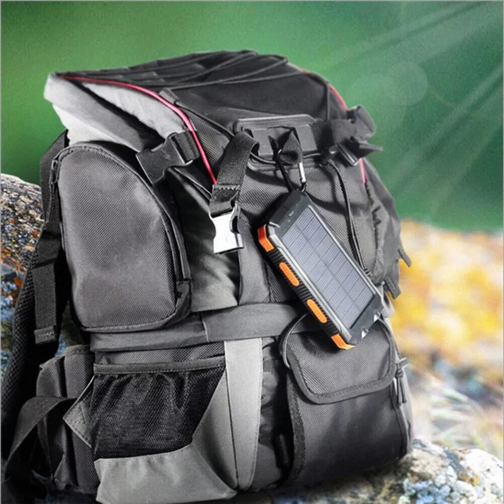 Solar Portable Cell Black. Super for Bank 10000000mAh Phone, USB Power Charger