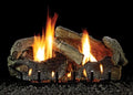 VF/V Oak Burner, NG Logset 30" Slope Aged Stacked with Glaze
