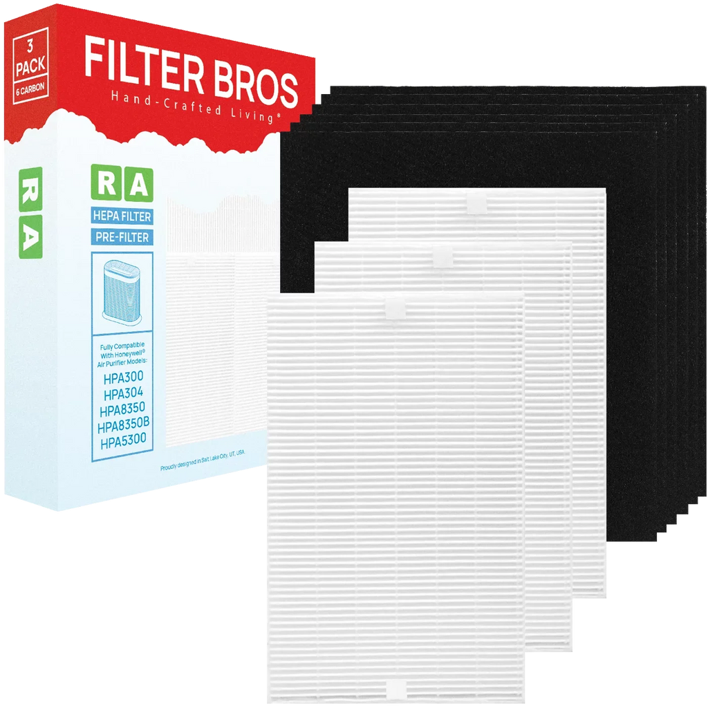 Bros HEPA 3000, Series and HRF-R3 Compatible A Replacement 200, Filter Purifier 6 R 100, Pre-Filters Machines HRF-A300 Kit Honeywell HPA includes Filter With for 300, 090, Air Charcoal 5000 and 3