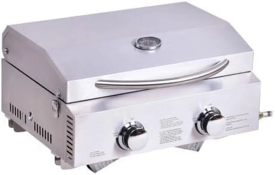 Table Steel Camp Portable Burner Top 2 Stainless BBQ Gas Propane Outdoor Grill