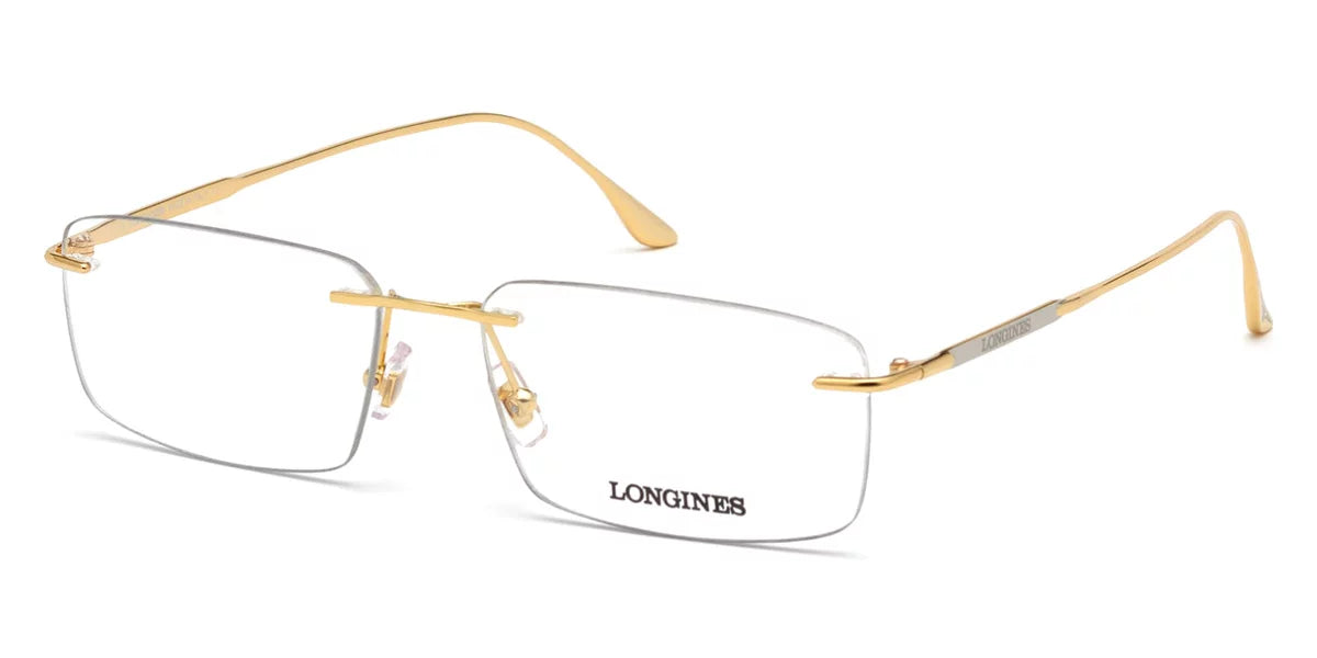 Square LG5001-H Gold Rimless Deep Shiny Eyeglasses Longines