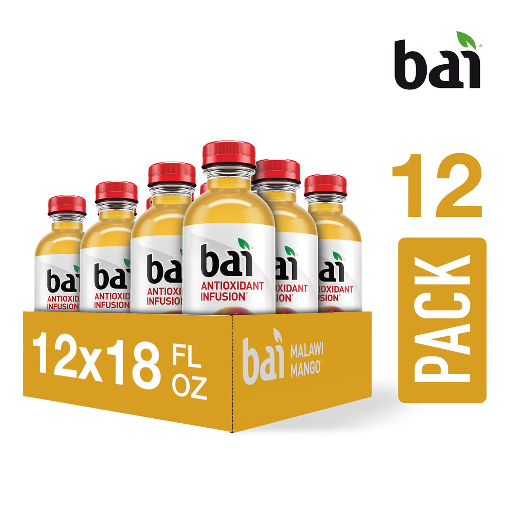 Drink, Mango, Infused Malawi Oz, Bai 12 18 Gluten-Free, Pack Antioxidant Fl Bottles