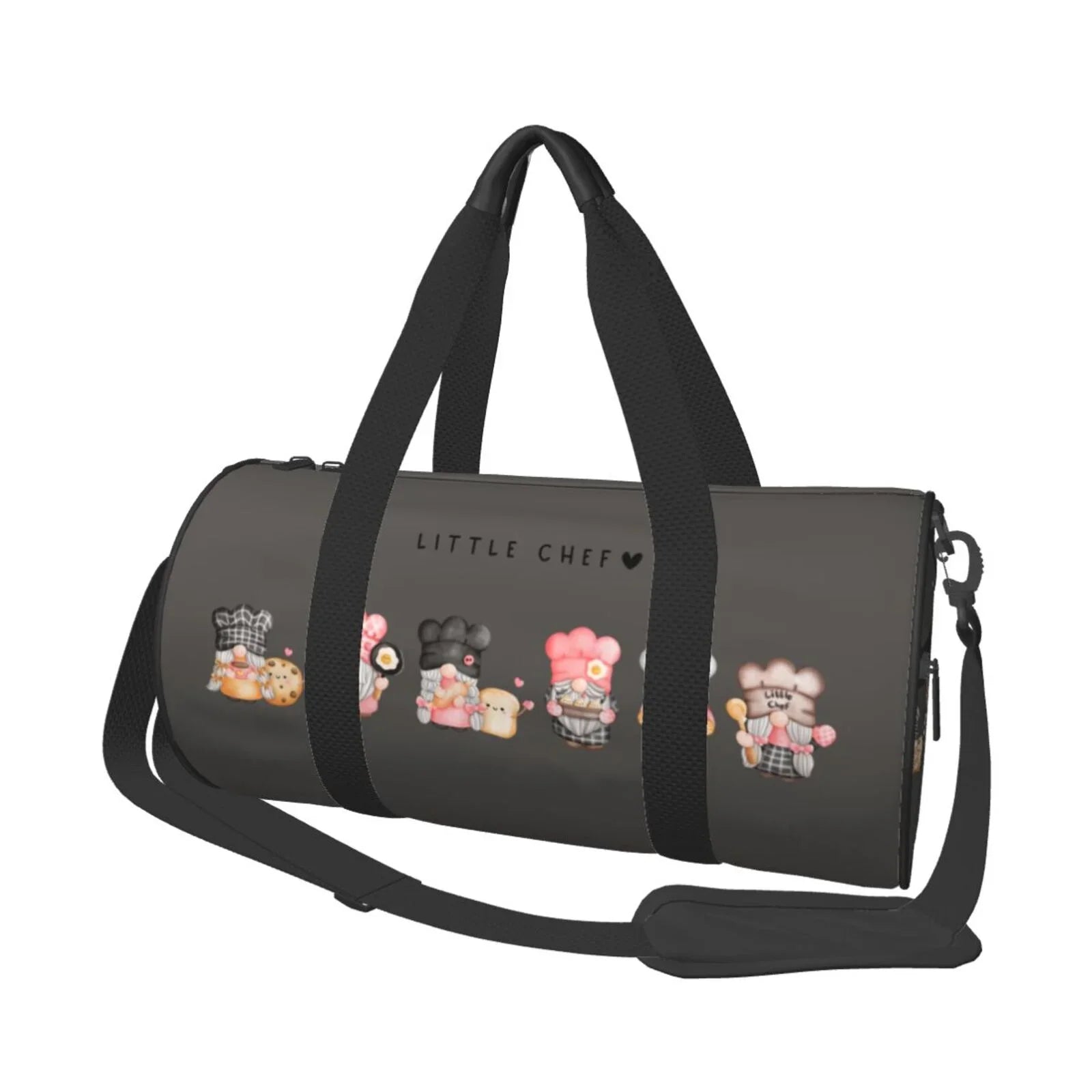 Capacity Bag Cylinder Large Travel Luggage Bag Sports Baker with Coaee and Gnome Bag Gym Waterproof Compartment Pocket