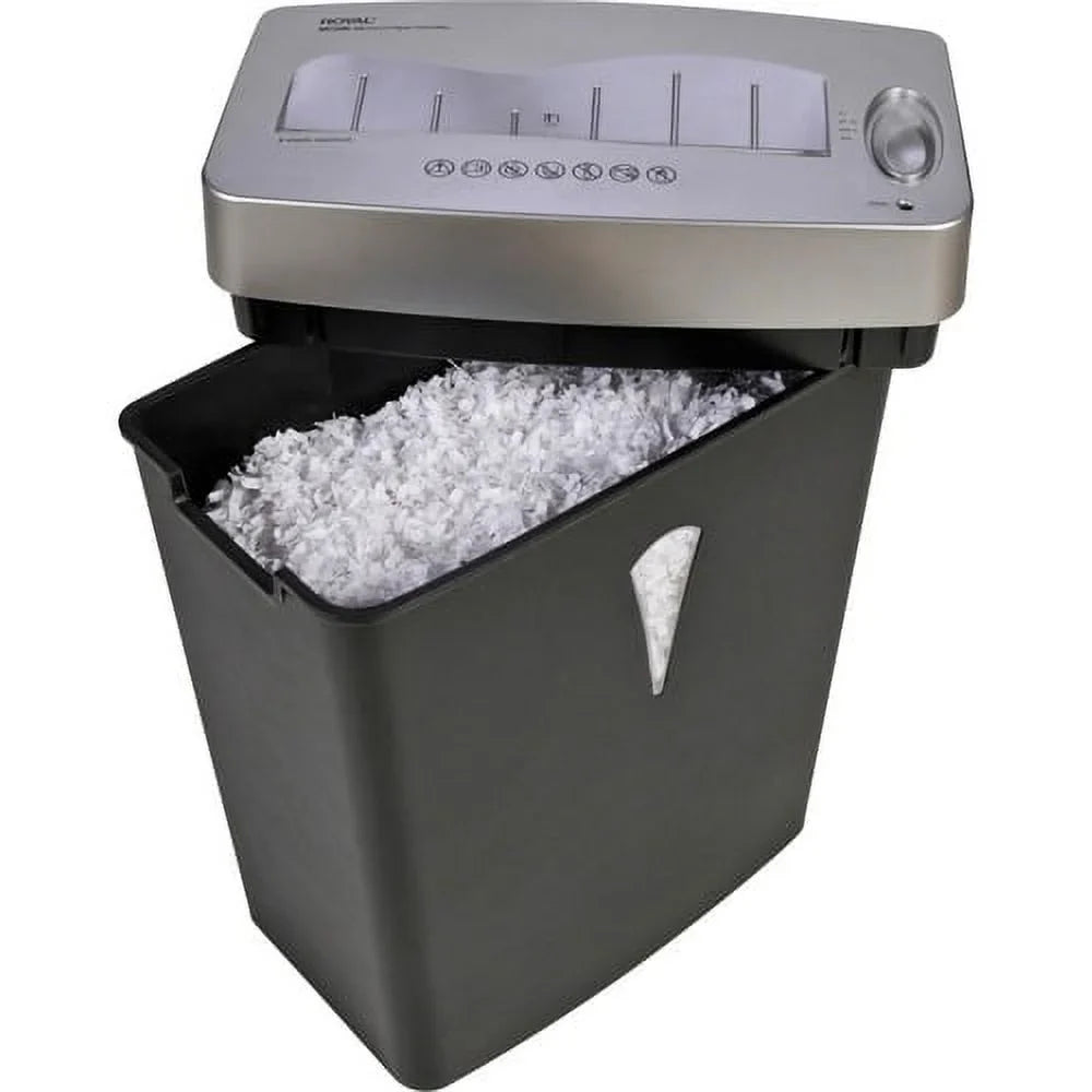 for Pass - Black, - gal 5 Shred Silver Capacity Credit - - Per 4 MC500 x shredding - Card Size - Royal Paper Wastebin Paper, Cut 0.394" 0.157" Micro Shredder