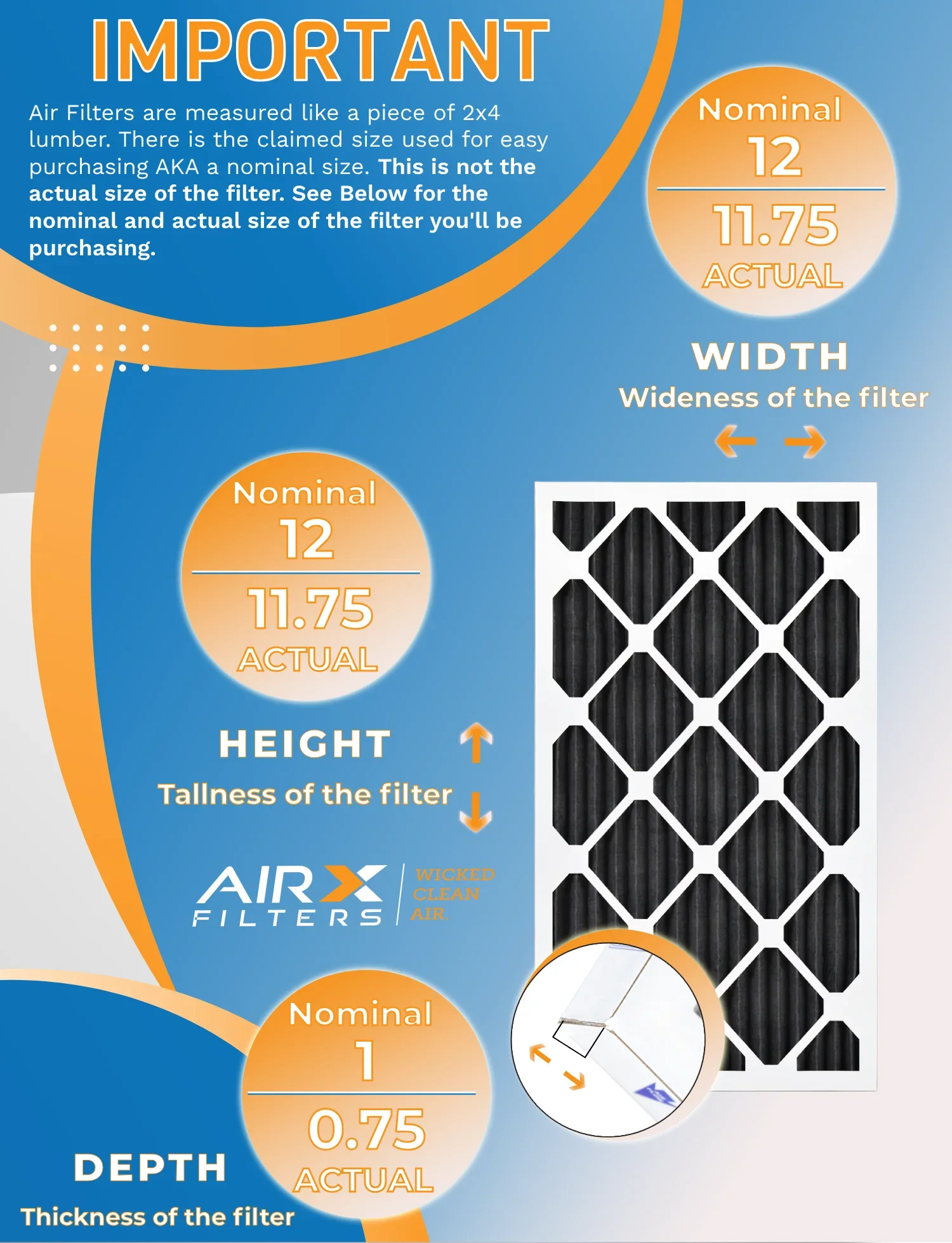 Filters Odor in Filters MERV Pack AIRX FILTERS 12x12x1 Made of CLEAN Comparable 8 Filter 12 by Furnace Retention Pet FPR Rating, WICKED 700, - to 5, AIR. Air USA MPR