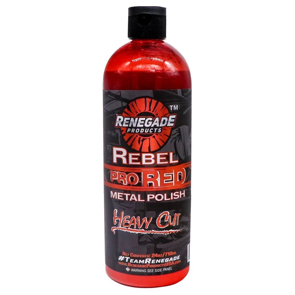 Tanks Luster Renegade Rebel Pro USA 24 Rims Bottle etc. Polish Liquid Polish Oz for on Cut High Aluminum Red by Wheels Bumpers Heavy Metal Products