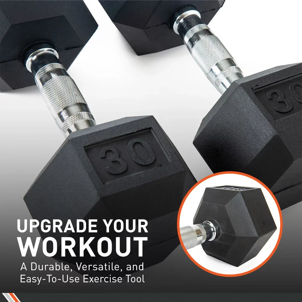 – for Exercises Dumbbell Home Gym Body Strength Hex Training Sport Encased – Dumbbells Equipment Rubber – Weight