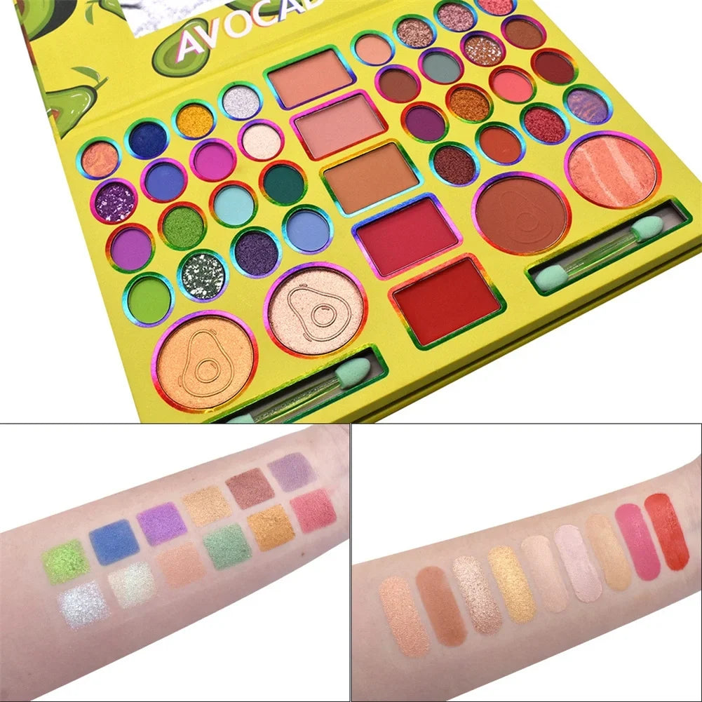 Long Eyebrow Matte Cosmetic Colors 41 Palette Eyeshadow Cake Tool Lipstick Powder Multifunction Lasting Powder Blush