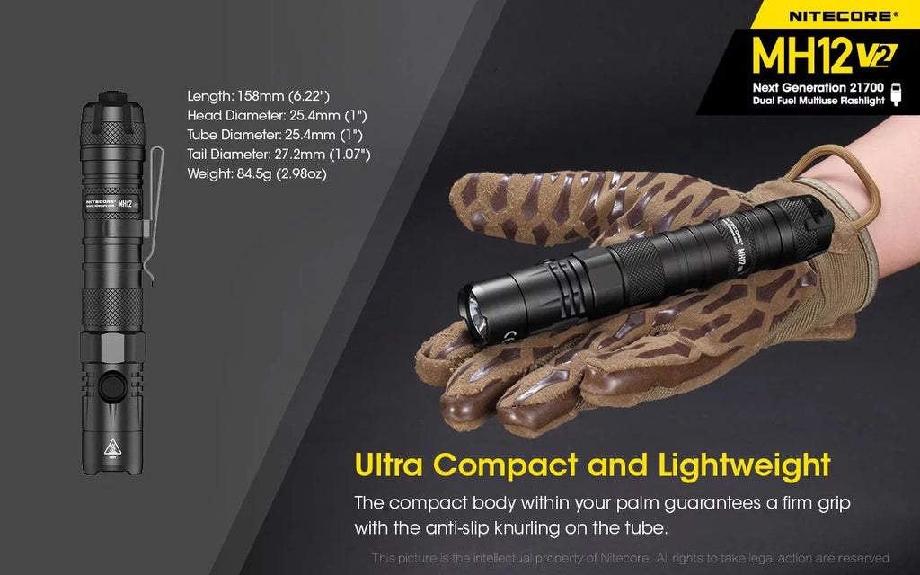 Combo: Battery 4000mAh Lumens Flashlight NL2140 -1200 + XP-L2 (Included) V2 MH12 Nitecore V6 21700 LED -21700 CREE Battery