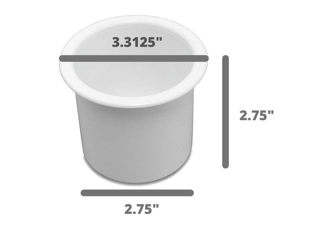 Truck Recessed Pocket Motorhome Car Plastic Marine 12 Camper Table Sofa Drop Holder RV Universal In Cup for Insert Boat Game White Pontoon