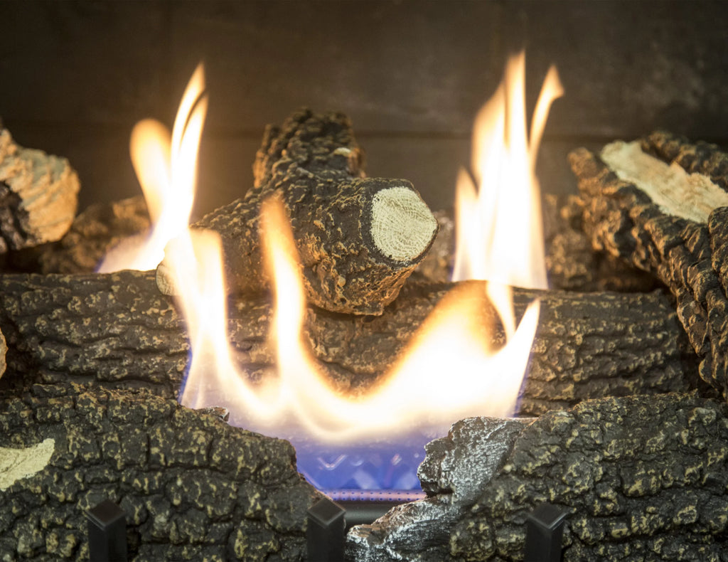 Wildwood Fuel Pleasant Free Set Log Hearth Gas BTU 24" Dual Vent 30,000