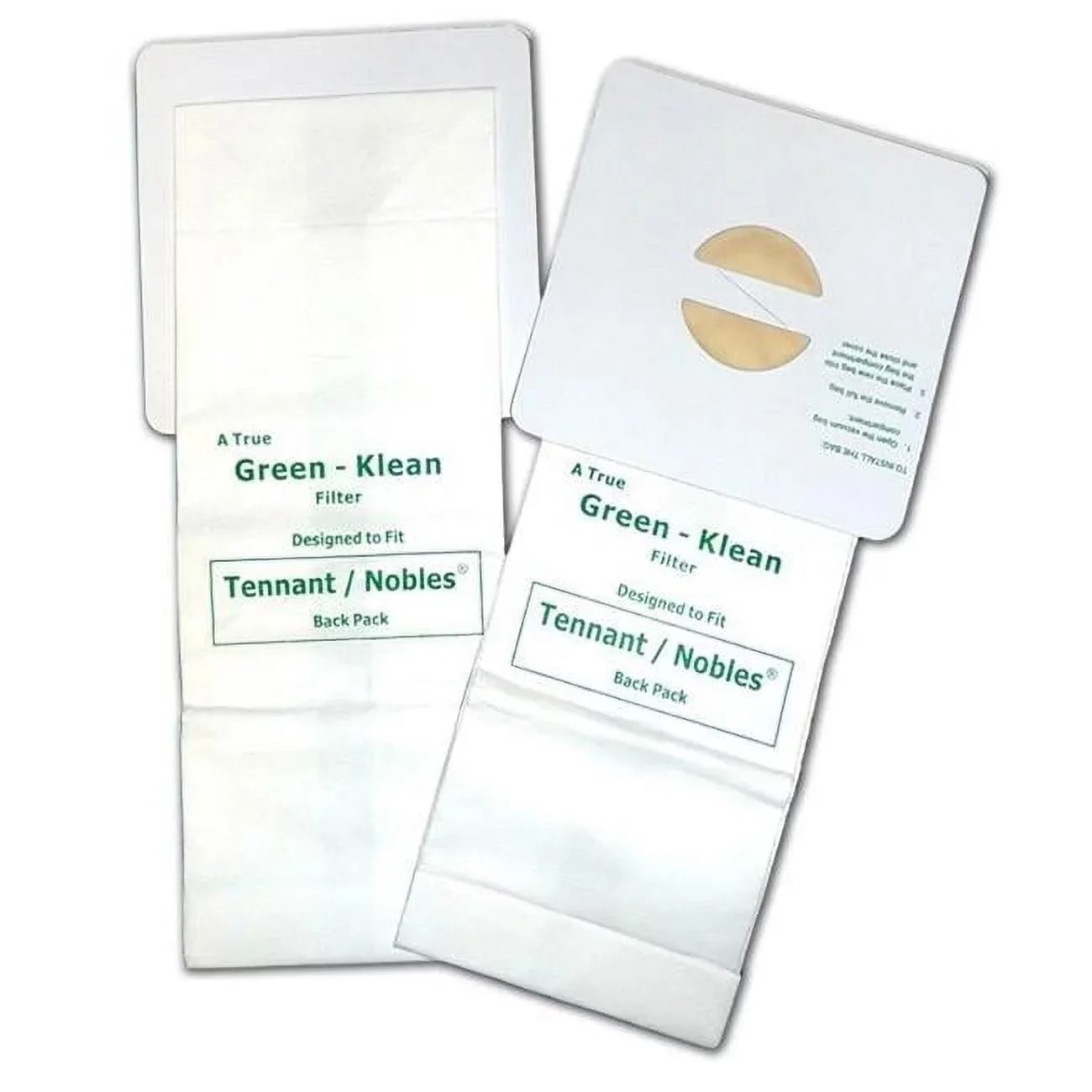 per & 10 - Nobles GK-Ten-BacPK Green Portapac Replacement Bags 3000 & Case Klean Case 3050, Tennant of Vacuum Models 10 - 3040