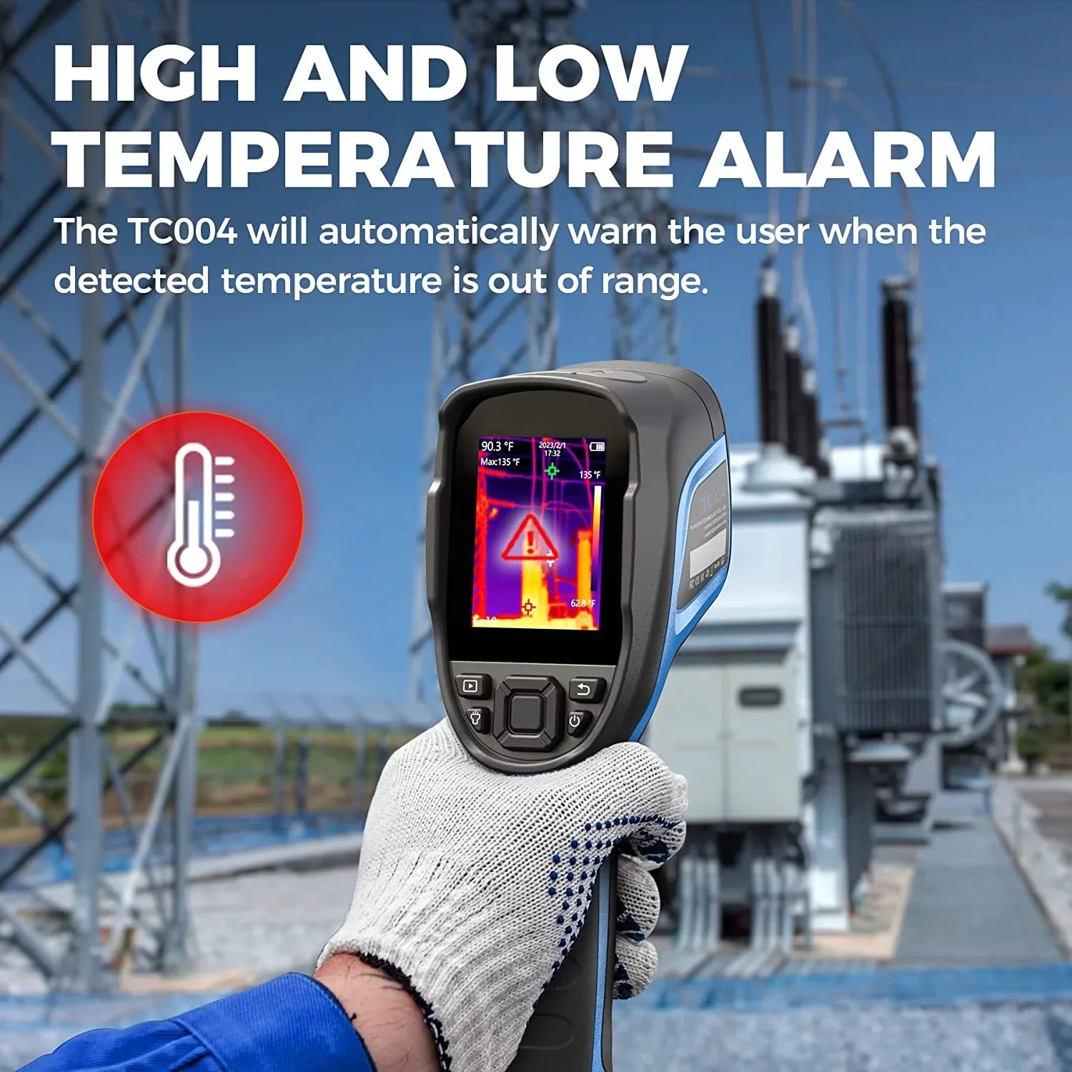192 256 Resolution Camera Infrared TC004 Camera, Thermal 12-Hour IR Camera Imaging x Life High Battery Thermal Handheld TOPDON