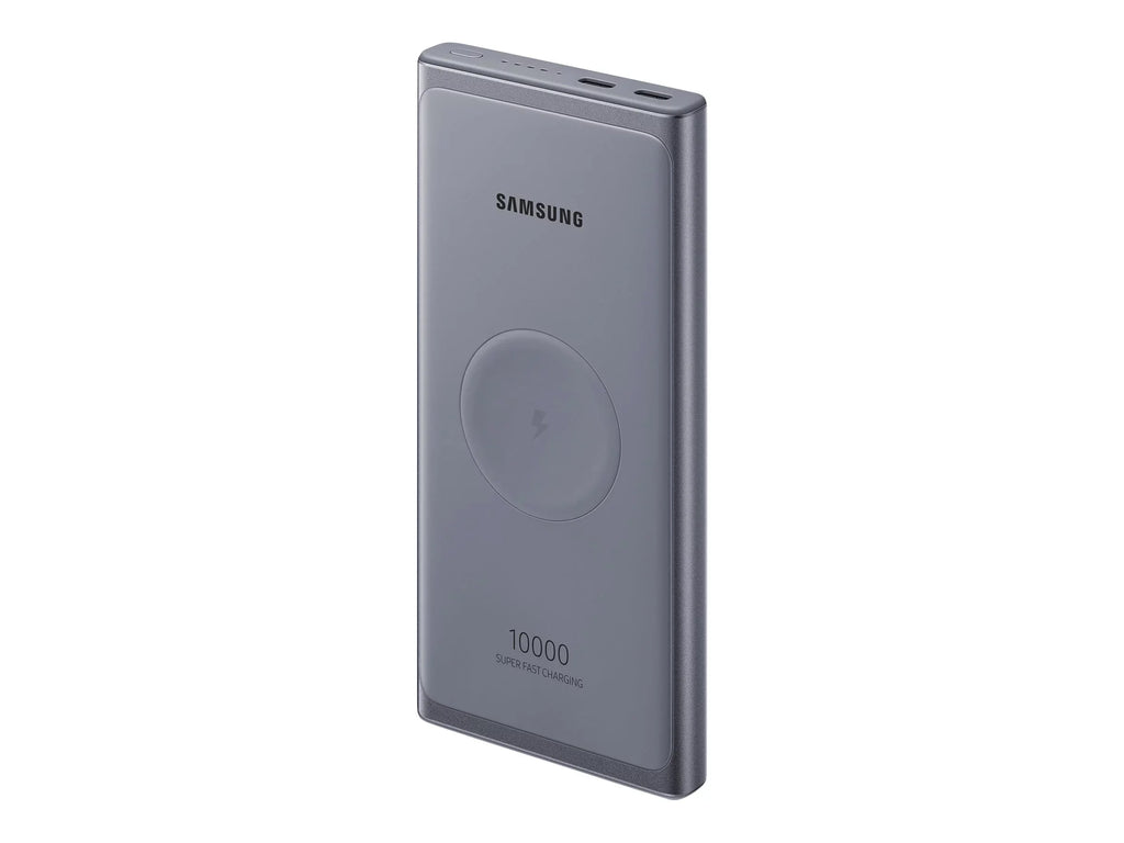 Super Portable 10000mAh Charger 25W - Fast Samsung USB-C Battery Silver Wireless