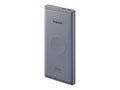 Super Portable 10000mAh Charger 25W - Fast Samsung USB-C Battery Silver Wireless