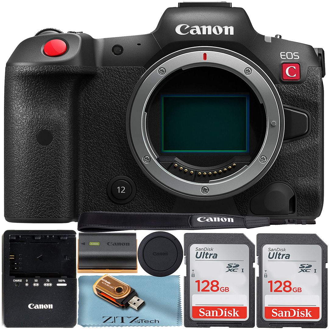 Memory Pack Mirrorless SanDisk Accessory Canon 2 Card Only) 128GB ZeeTech Bundle with C (Body Cinema EOS + R5 Camera