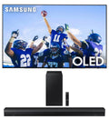 AI 55" Upscaling and HW-B550 2.1ch TV with Smart 4K OLED Audio with Samsung with a Dolby Soundbar QN55S90CAFXZA Subwoofer (2023) Samsung
