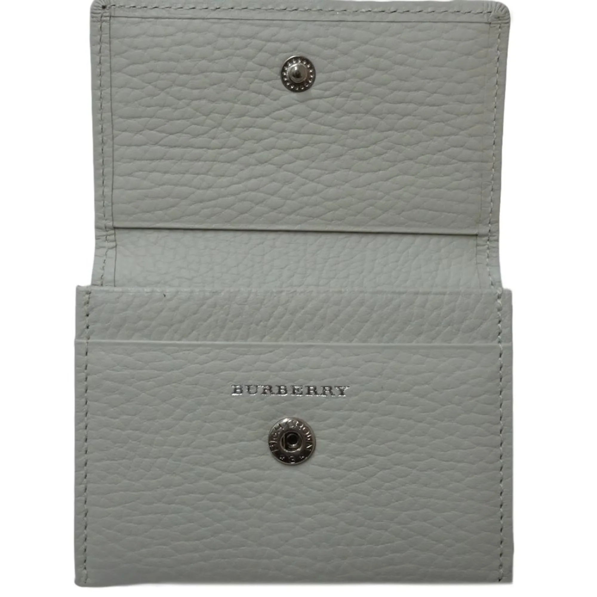 BURBERRY Business Pre-Owned leather card 083535 (Good) holder white case