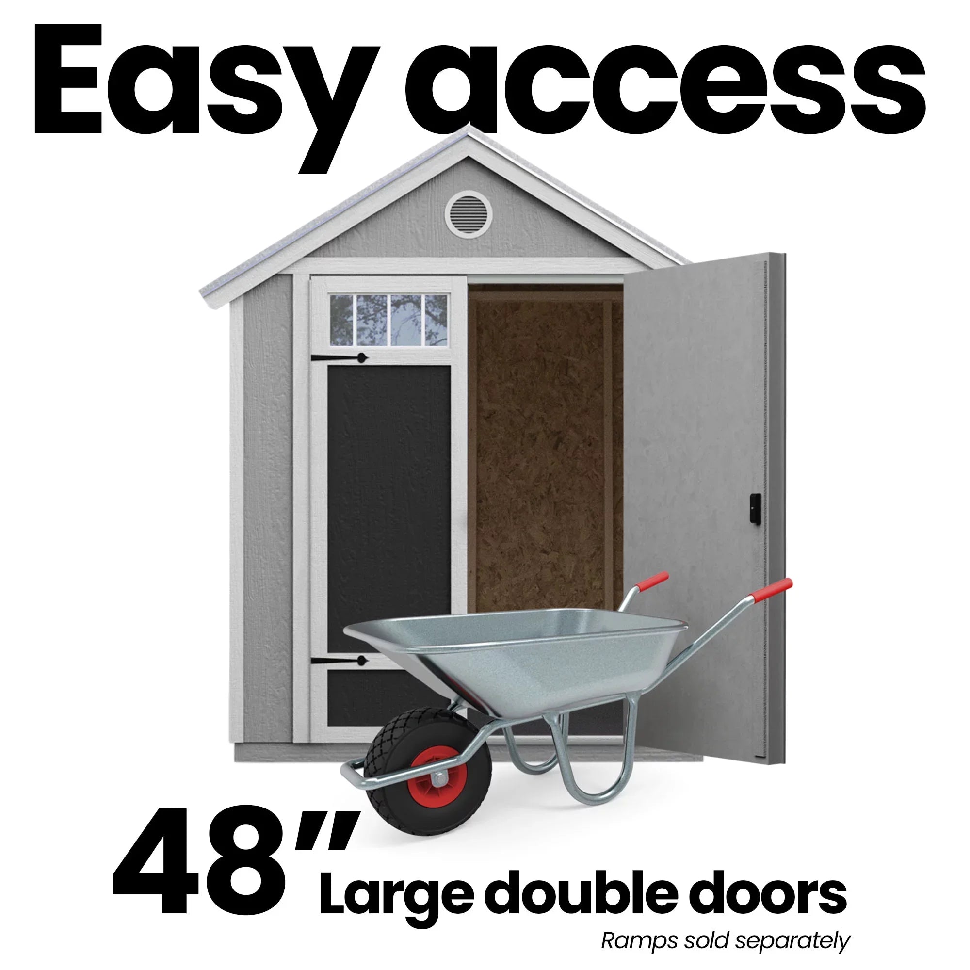 8 x Metal Handy ft. 6 Home ft. Roof Included) Shed (Floor Products with Garden
