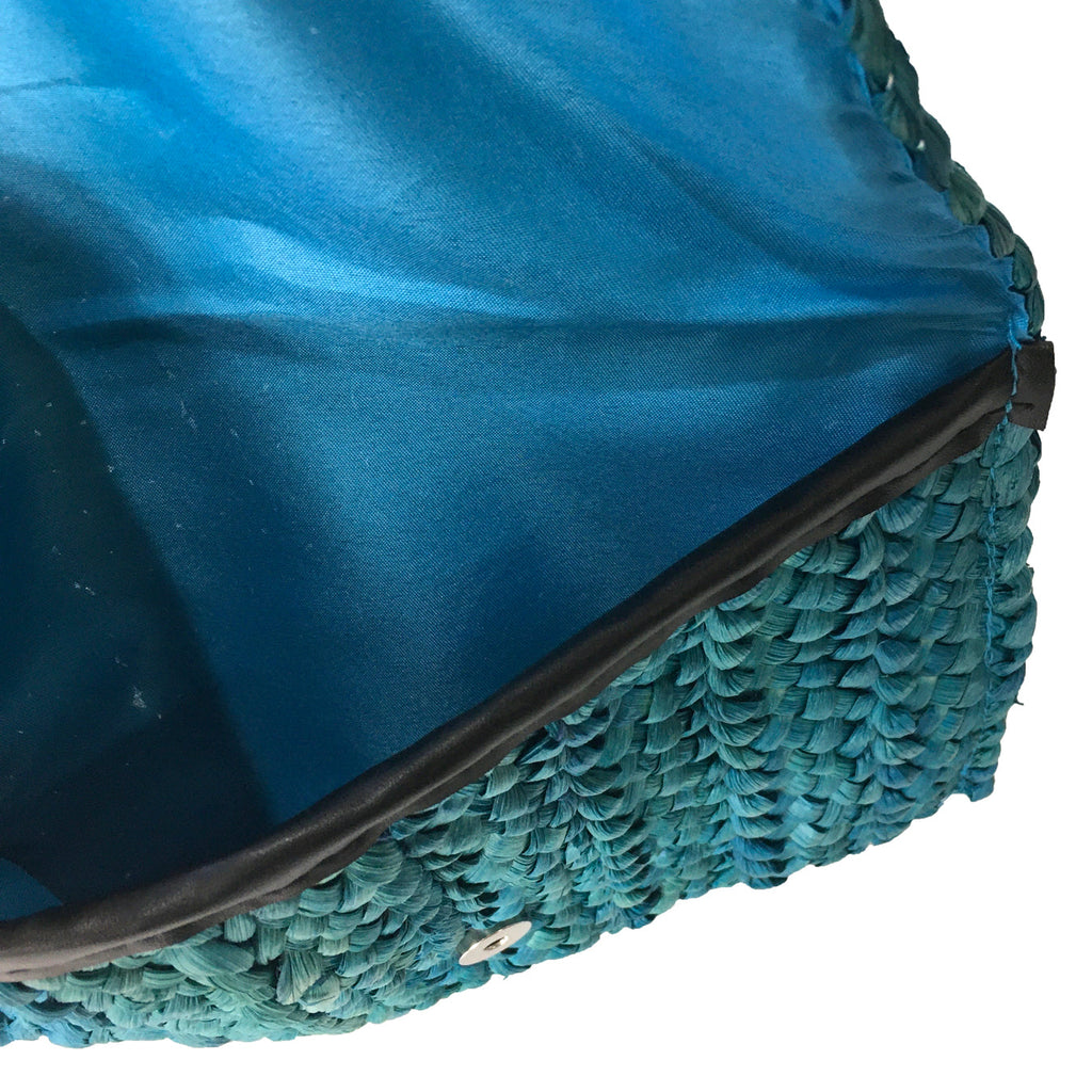 Fashion Ocean Clutch, Culture Straw Eliza Blue Envelope Crochet