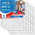 MERV AIR. 7 Pack Furnace Filter Conditioner USA HVAC Filter 24x24x1 Filters 24x24x1 & by MPR 1200 11 AIRX 1000, Air Air Comparable Premium MPR CLEAN FPR 6 Pleated WICKED Made Electrostatic to FILTERS
