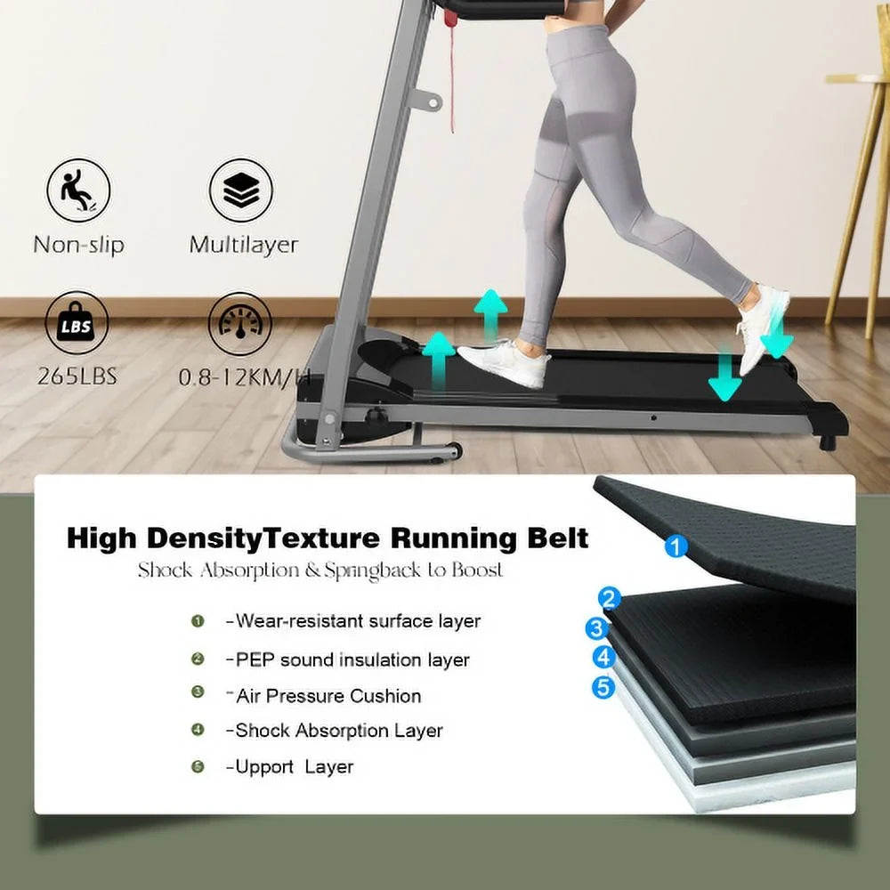 and jx or LED Home Treadmill 15 Apartment, je Capacity LB for Home/Gym/Small Foldable Preset Adjustable Cup Holder Lock, with Safety Yone Treadmill, 250 and with Monitor Programs,