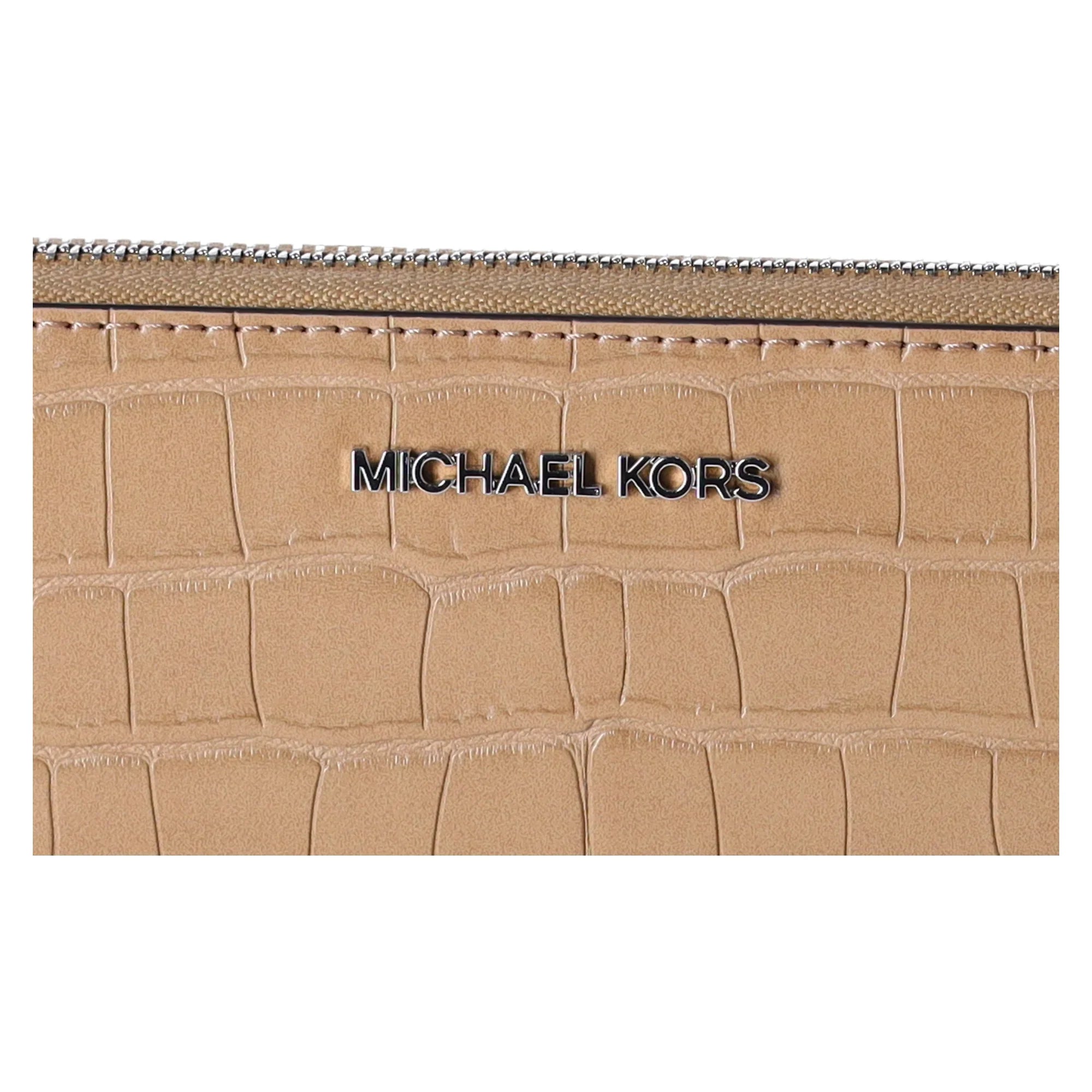 Camel Continental Large Michael Wallet Embossed Jet Kors Croc Travel Set